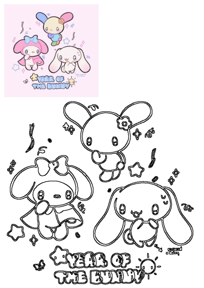 Cute cartoon animals illustration with 'Year of the Bunny' text. Alt: Some cute little cartoon animals with the words year of the bunny on its side.