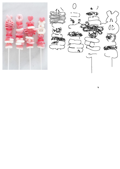 Pink and white lollipops are arranged on top of each other in the shape of hearts. Sweet treats perfect for Valentine's Day.