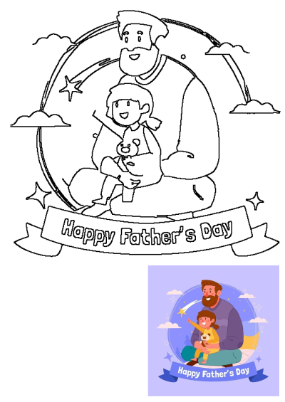 Happy Father's Day! A loving dad holds his child, pointing to the starry sky. Wholesome moment celebrating fathers and childhood wonder.