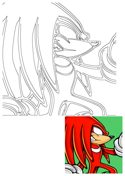 Knuckles the Echidna from Sonic, shown holding a Wii controller and pointing. This image shows Knuckles character illustration.