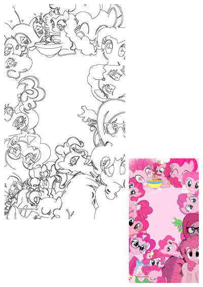 A gathering of many Pinkie Pie ponies in various poses. This colorful image features several cartoon characters of Pinkie Pie.