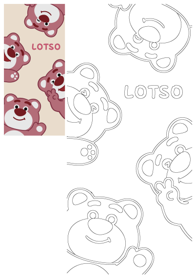 Cute cartoon wallpaper featuring Lotso Strawberry Bear from Toy Story. Perfect for phone backgrounds, digital art, and Lotso fans. 