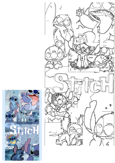 Stitch movie poster featuring Stitch characters in various colors and sizes. A collage featuring the popular Disney character Stitch.