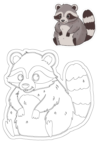 "Cute cartoon raccoon " Sticker for Sale by Yaragold in 2025 | Cute cartoon, Cute raccoon, Raccoon