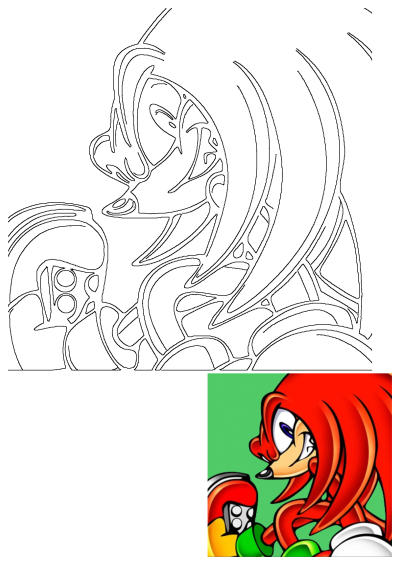 Image of Knuckles the Echidna holding a Nintendo Wii game controller. Funny mashup of Sonic universe and Nintendo console.
