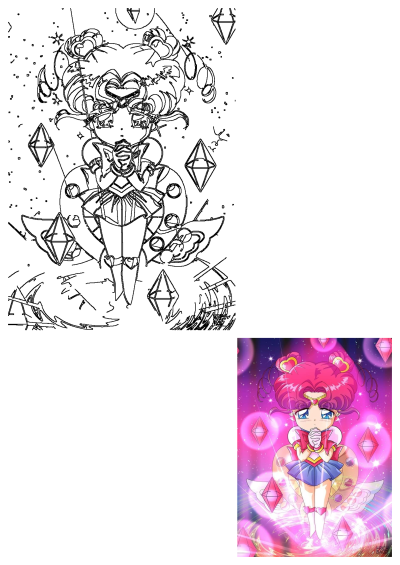 Chibi-Usa Sailor Moon art, expressing hope with clasped hands amid floating gems and wings. She is the light of hope in the starry scene.