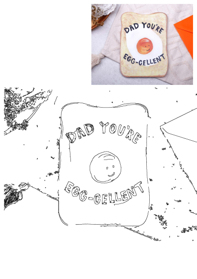 Make Father’s Day special with this fried egg-shaped card. The card says 'Dad You're Egg-cellent' with a hand-painted egg. Dad will love it!