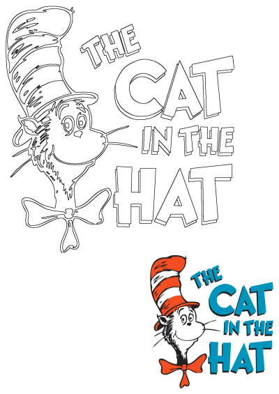 The Cat in the Hat wearing a red bow tie illustration. The image displays the titular character and title of the classic children's book.
