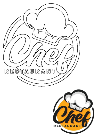 The logo for Onef Restaurant featuring a chef's hat above the cursive word 'Chef' and the word 'Restaurant' within a circle.