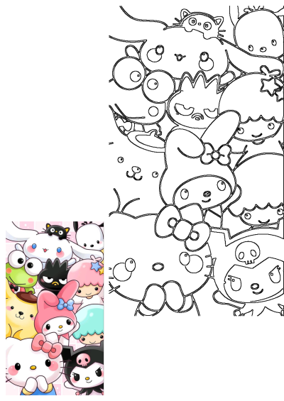 An adorable group of Sanrio cartoon characters including Hello Kitty, My Melody, Keroppi, and others. Alt: many different cartoon characters are grouped together