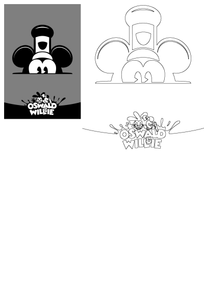 Oswald & Willie 'Look Out' in 2025, a modern take on vintage Disney cartoon style. Featuring Disney gear design. A must-have for Disney fans.