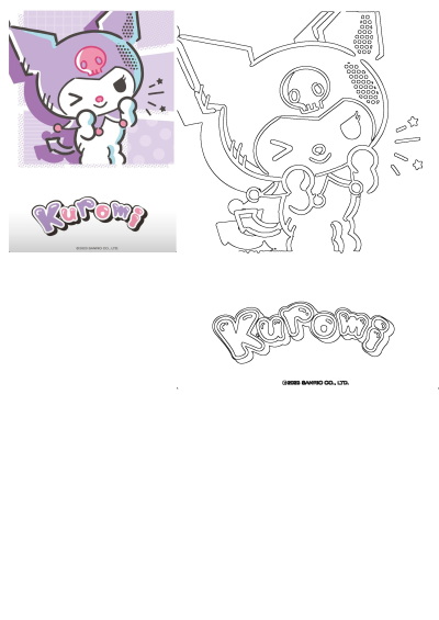 An image of a cartoon character Kuromi with the word 'Tokyo' on its background. Kuromi by Sanrio. Cute cartoon character illustration.