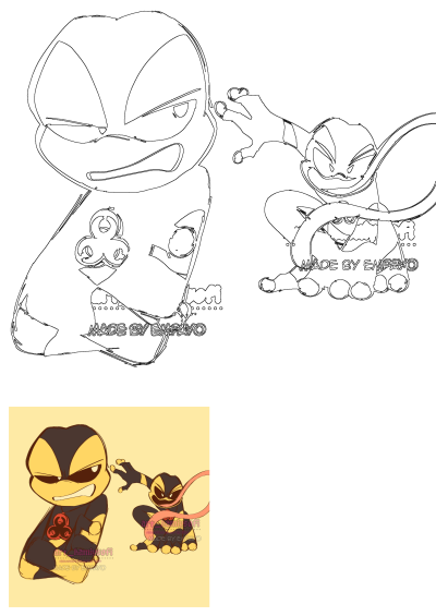 Deymos & Empayo's comission: two cute & nightmare critters by @KamiysofiA on X. Art features stylized characters, poppies, and unique art style.