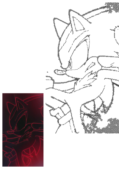Red and black Sonic the Hedgehog wallpaper featuring Sonic in a dynamic pose. A cool wallpaper for fans of the speedy blue hedgehog.