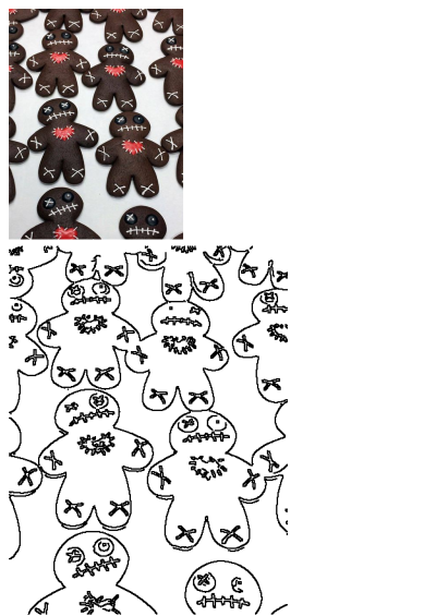 A spooky arrangement of decorated cookies in the shape of zombies. These zombie gingerbread cookies make a creative Halloween treat.