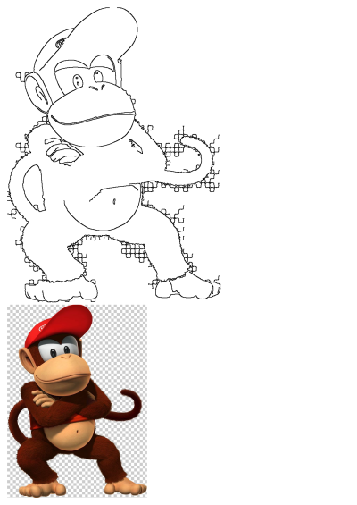 Cartoon monkey with a baseball cap on. It's Diddy Kong, the famous character with a red baseball cap and his arms crossed looking serious.