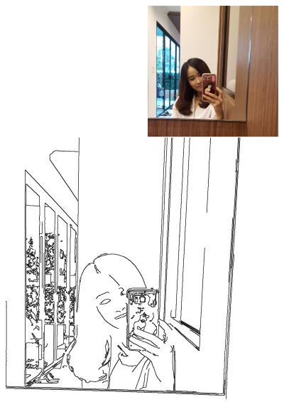 Pam Papimon takes a selfie in the mirror, showcasing her stylish Ariel phone case. A casual moment captured in her home.