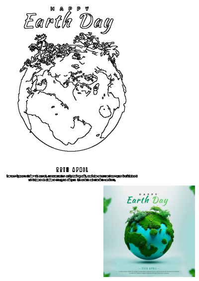 A green Earth with trees and grass is featured in this Earth Day advertisement. Celebrating April 22nd with a healthy, vibrant planet.