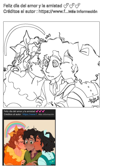 Fan art depicting 'Encanto' characters, celebrating love and friendship with affection. Happy Valentines day.