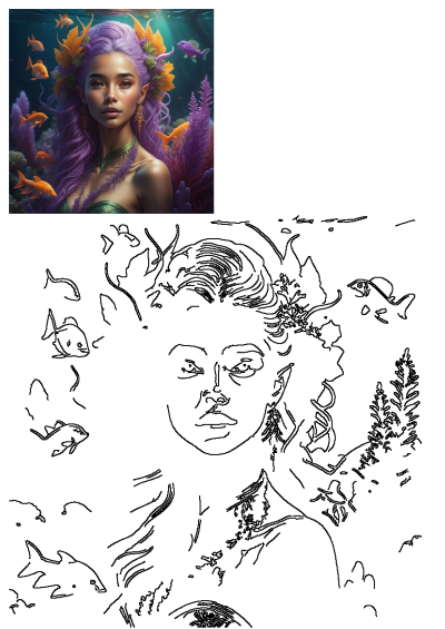 Marjessa's World: Enchanting mermaid with lavender hair and vibrant aquatic life. A stunning underwater portrait of beauty and fantasy.