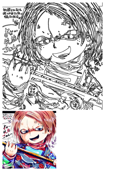 Chucky from Child's Play fan art. A pin by Katlyn, it's a Chucky drawing from the Chucky movies showing the killer doll with a baseball bat.