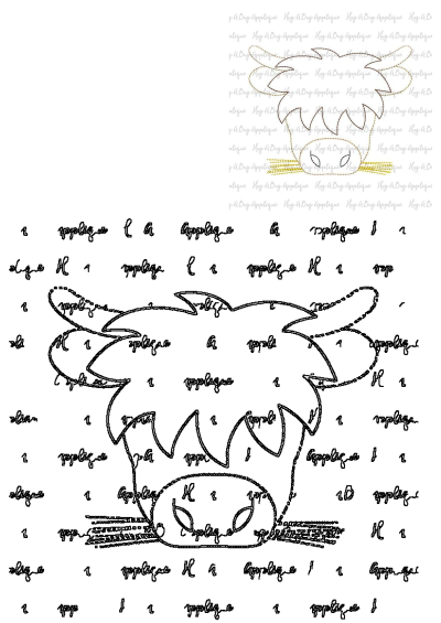 Hug-A-Bug Applique embroidery design of a lion face. Perfect for kids' crafts, apparel, and home decor. This cute and playful lion will add a fun touch.