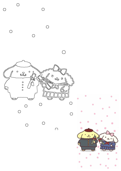 Two cute cartoon animals stand on a polka dot wallpaper, dressed for graduation and holding diplomas, perfect for a wallpaper image. 