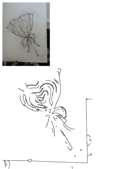 Drawing of a heart-shaped lollipop on paper held in someone's hand. Sweet sketch of candy with a bow, artistic dessert illustration.