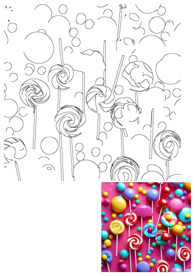 A vibrant and aesthetic wallpaper of colorful lollipops and gumdrops on a pink background. Perfect for your phone! #lolipop #wallpaper