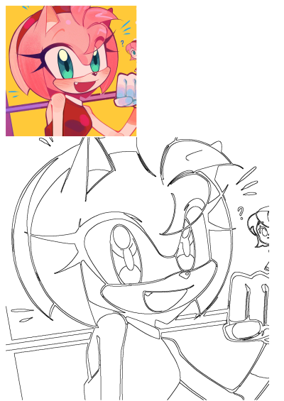 Cartoon image of Amy Rose. Character has pink hair and green eyes and is holding a glass in her hand. Fan art, bright colors and fun.