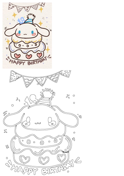 Cute Cinnamoroll Birthday Cake for 18th birthday with party hat, hearts, and festive decorations. Happy Birthday wishes!