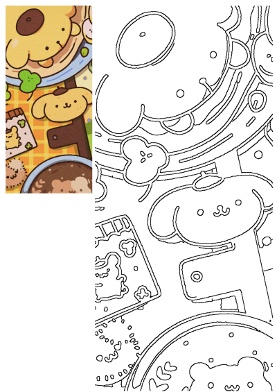 Close-up of Pompompurin-themed food against a plaid background. Features cartoonish elements and cute designs.  Perfect for fans of the character.