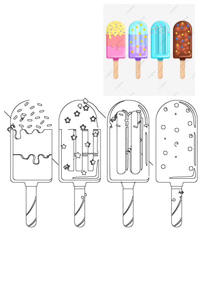 A fun assortment of colorful popsicles with various toppings like sprinkles and stars, perfect for summer treats. 