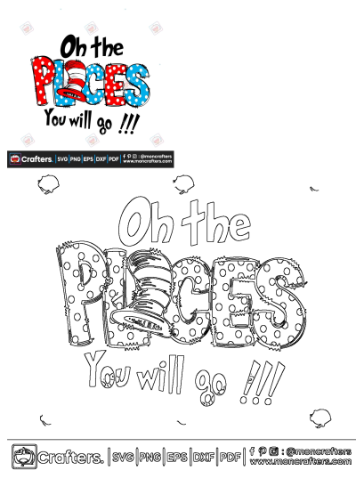 Image featuring the text 'Oh the Pieces You Will Go!!!' with a Dr. Seuss-inspired hat, captures the fun spirit of the saying 'Oh the places you will go on'.