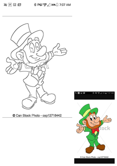Cartoon Leprechaun Character waving, wearing green clothes and a red bow tie, celebrates St. Patrick's Day with festive charm.
