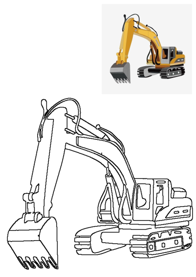 Yellow excavator on a white background. This illustration shows a construction vehicle ready for digging and moving earth on your project.