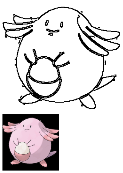 Chansey Pokemon image from the Pokedex. A cool Chansey wallpaper showcasing this pink, egg-carrying Normal-type Pokemon.