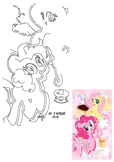 Pinkie Pony and Fluttershy ready to enjoy donuts! The pinkie pony is standing next to her friend, and she looks like she's getting ready to eat some donuts.