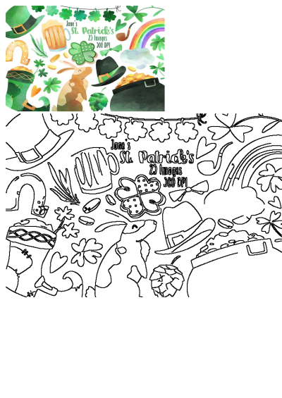 St Patrick's Day clipart set including shamrocks, hats, rainbow, gold, rabbit, and beer, perfect for your festive designs.