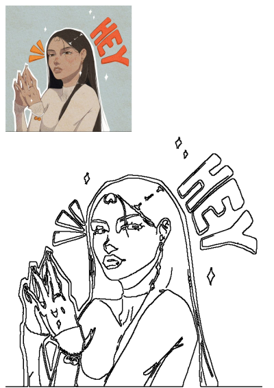 Illustration of Valerija, a stylish woman with brunette hair. She wears a cream sweater, has freckles, and is saying 'Hey!'