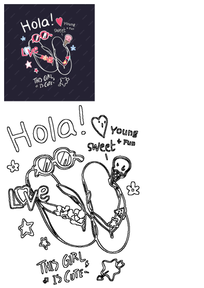 Vector design featuring cartoon flip flops, cute icons and a fun typography slogan. Image illustrates a playful summer vibe, vector art.