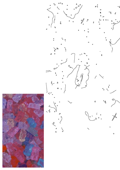 Aesthetic close-up of colorful plastic glass pieces creating a shimmering texture. The image features shiny, small plastic fragments.