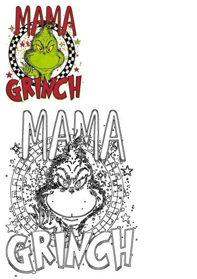 Mama Grinch sublimation design for Christmas DIY projects. Free Grinch sublimation for Cricut, fan projects, and Disney painting inspiration.