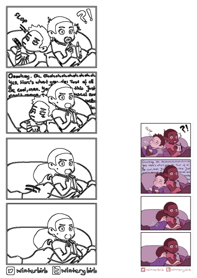 Funny Marvel Avengers comic strip from Pin by garekishika on Enregistrements rapides. Shows bedroom troubles with humorous dialogue and expressions.