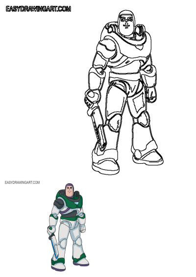 Cartoon image of Buzz Lightyear, the beloved character from the animated movie Toy Story, in his iconic space ranger suit, ready for adventure.