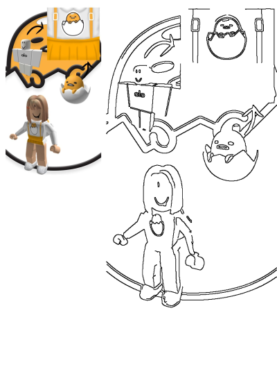 Roblox avatar flaunting Gudetama-inspired outfit. Features a cute, lazy egg design. A kawaii style adds to the charm.