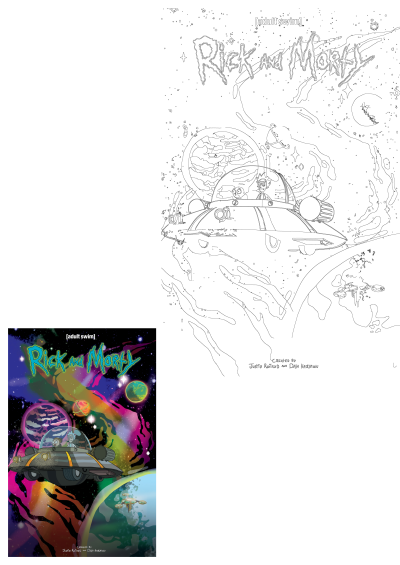 Rick and Morty embark on a space adventure in their spaceship, surrounded by colorful planets and cosmic nebulae. Image by Adult Swim, created by Justin Roiland and Dan Harmon.