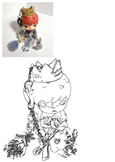 Handmade Pop Mart Hirono 'Cuckoo' Bag Charm from The Other One Series. A magical accessory with felt bunny, clock, star, and pearls.