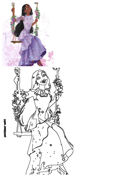 Disney Princess Tiana from 'The Princess and the Frog' enjoys a flower-adorned swing, wearing a beautiful purple dress. She has flowers in her hair.