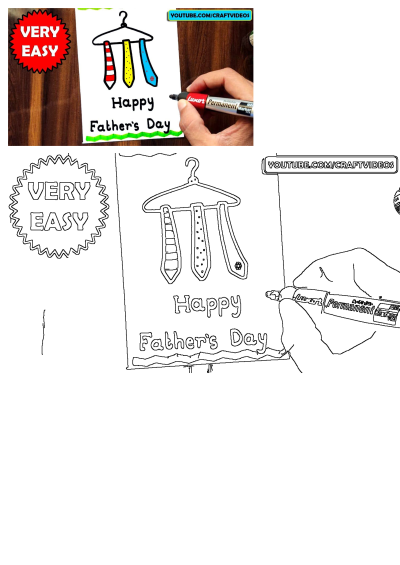 a father's day card with an image of clothes hanging on a hanger